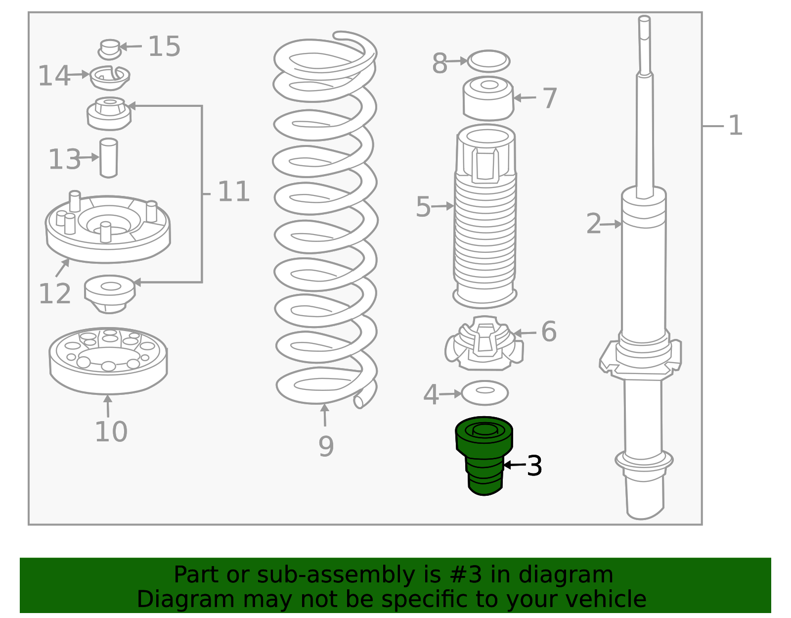 51722-SS0-004 - Rubber Front Bump Stop (Polyurethane) (Kasei