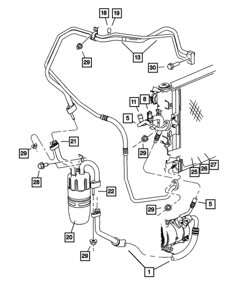 Air Conditioner and Heater Plumbing for 2009 Dodge Caliber #0