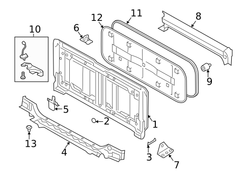 Gate & Hardware for 2005 Subaru Baja #1