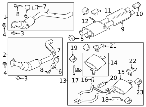 Exhaust Components for 2014 Land Rover Range Rover Sport #0