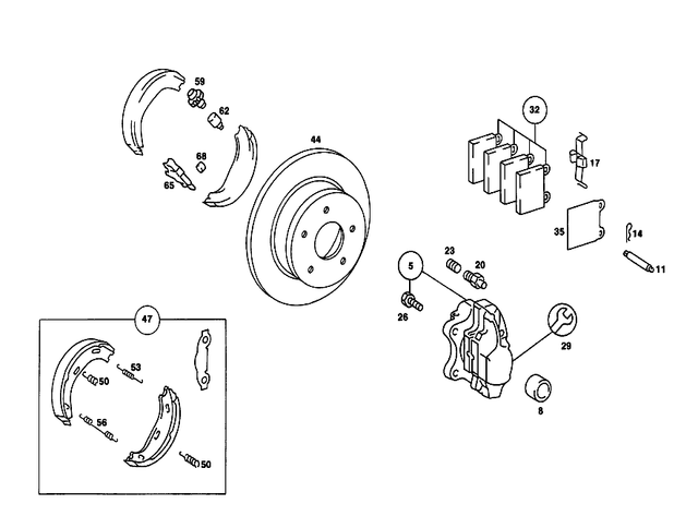 123420058364 - : Exchange Brake Caliper for Mercedes-Benz Image