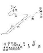 68328125AA - : Brake Tube, Rear, Right for Mopar Image
