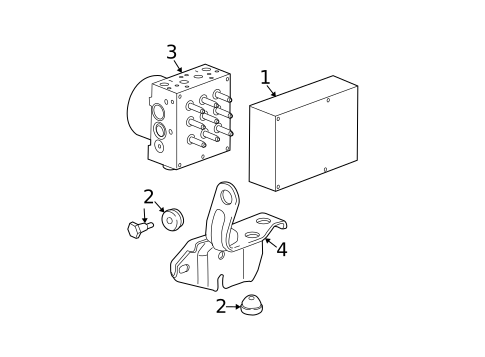 ABS Components for 2010 Chevrolet HHR #1