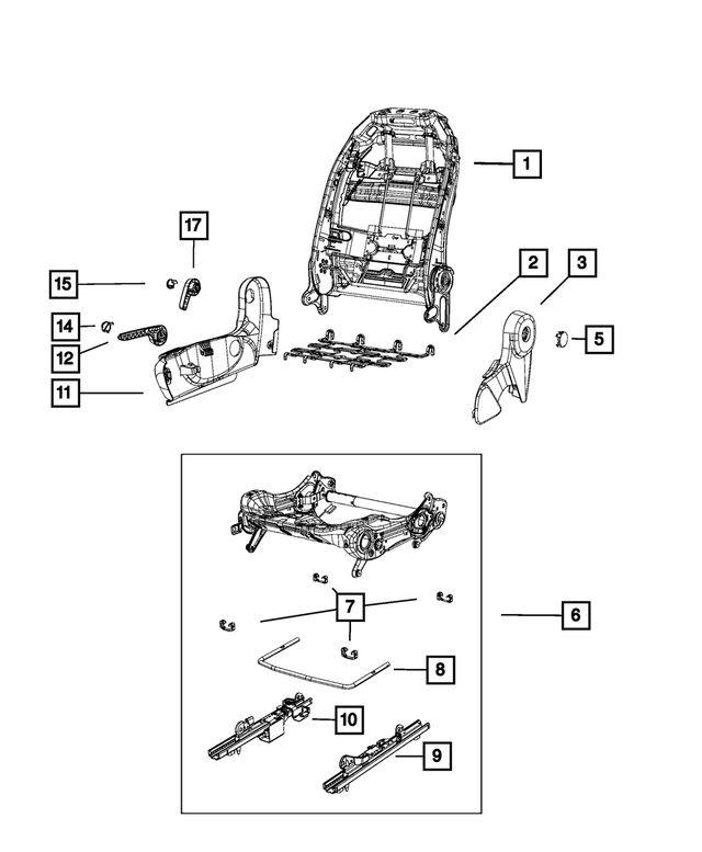 68274024AA - Interior Trim: Front Seat Cushion Frame for Mopar Image