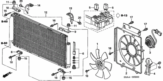 Condenser for 2006 Honda CR-V #0
