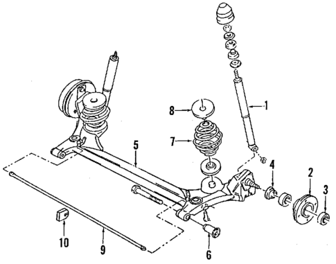 Rear Suspension for 1990 Pontiac LeMans #0