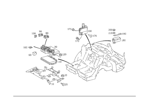 Control Units and Rear Fuse Box for 2005 Mercedes-Benz S55 AMG #0