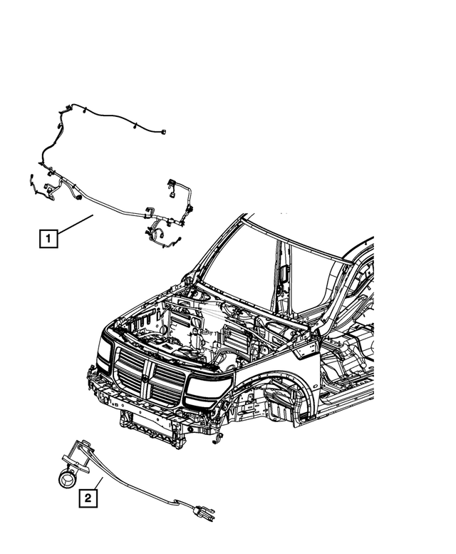 68026780AA - Cooling: Fan Motor Wiring for Mopar Image image