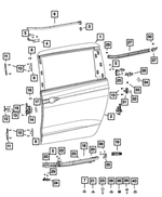 6512282AA - Doors, Door Mirrors and Related Parts: Hex Head Screw And Washer, Right for Mopar Image image
