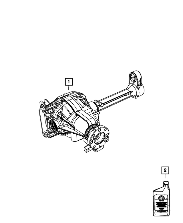 68019332AC - Front Axle; Dana 186 MM; Differential and Drive Line: Service Front Axle for Mopar Image