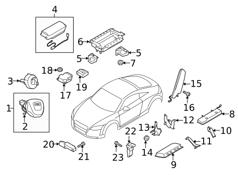 Air Bag Components for 2009 Audi TT Quattro #0