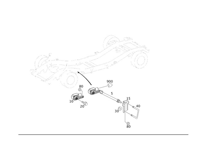 4635420118 - Front Axle: Level Sensor for Mercedes-Benz: G55 AMG, G550, G550 4x4, G63 AMG, G65 AMG Image image