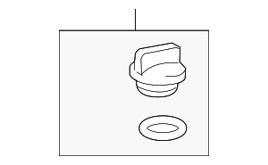 1218038020 - Engine: Filler Cap for Scion: tC, xB, xD | Toyota: Camry, Corolla, Highlander, Land Cruiser, Matrix, RAV4, Sequoia, Solara, Tacoma, Tundra, Venza Image