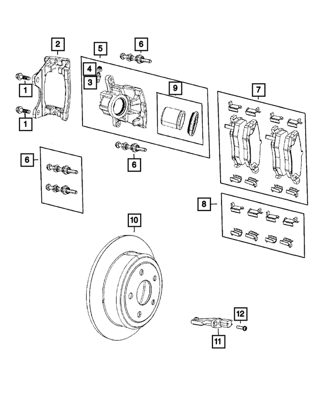 « 68385516AA – Brakes : Etrier De Frein à Disque Adaptateur, Côté Droit pour Mopar Image »