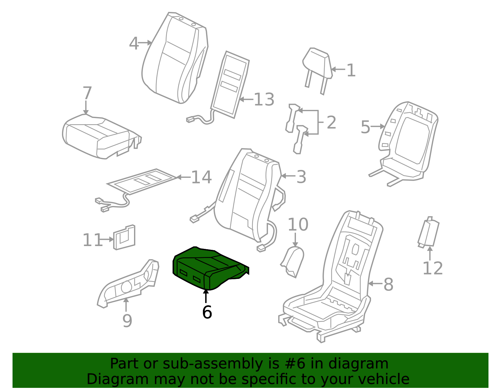 81137 Zip Code 2007-2011 Honda Civic Seat Cushion Foam 81137-SNX-A01 | OEM Parts Online