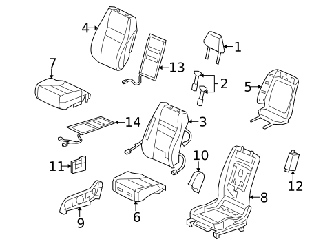 Front Seat Components for 2010 Honda Civic #2