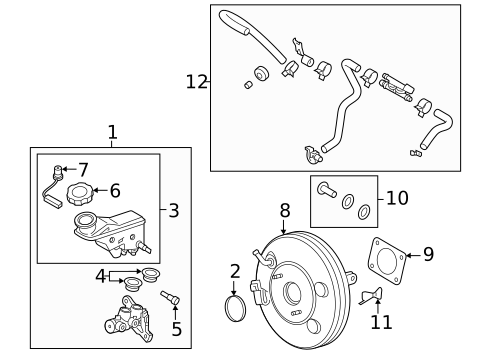 Master Cylinder - Components On Dash Panel for 2017 Hyundai Tucson #0