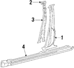 6130132900 - Body: Outer Center Pillar for Toyota: Camry Image