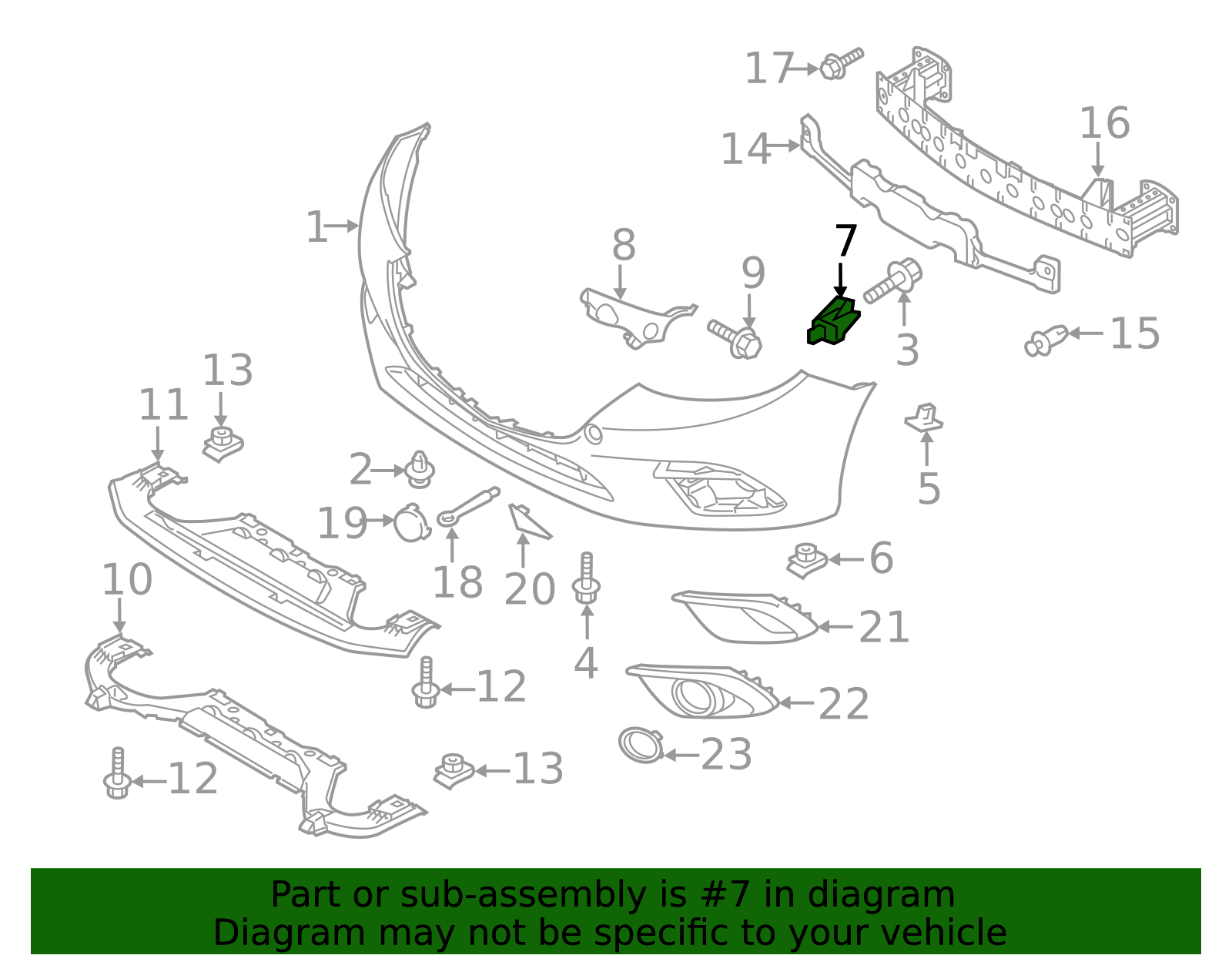 BHN1-50-152 - Bumper Cover Bracket 2014-2016 Mazda 3 | Mazda-Parts