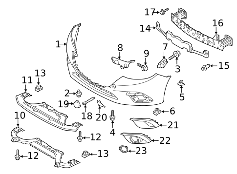 Bumper & Components - Front for 2014 Mazda 3 #0