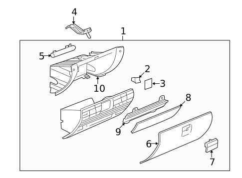 Glove Box for 2008 Saturn Vue #1