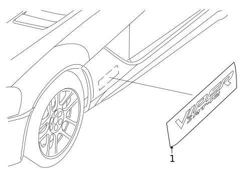 Exterior Trim - Pillars for 2010 Dodge Viper #0