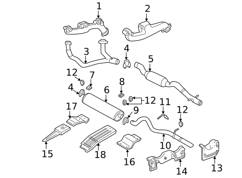 Exhaust Components for 1999 Dodge Durango #0