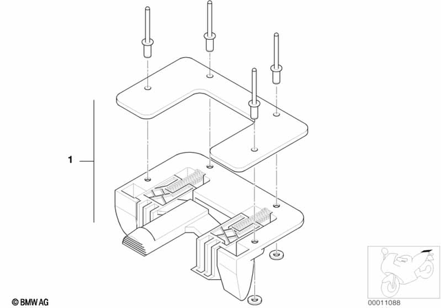 46542317074 - Frame and Mounting Parts: Topcase Locking Mechanism -  for BMW-Motorrad Image