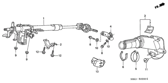 Steering Column for 1999 Acura TL #0