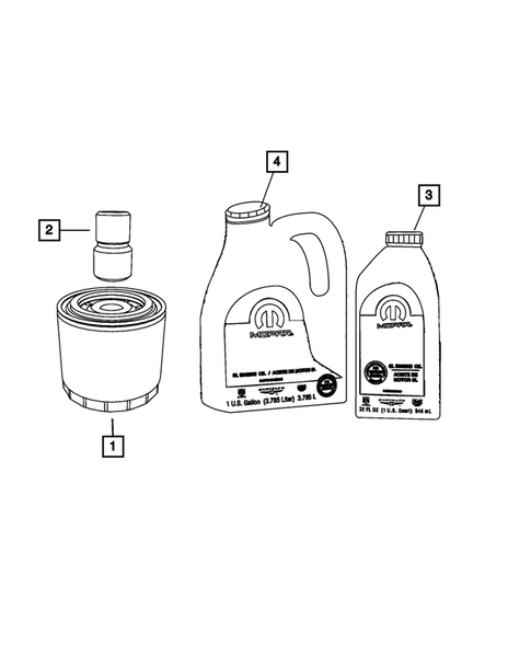 Engine Oiling, Oil Pan and Indicator (Dipstick) for 2009 Dodge Journey #2