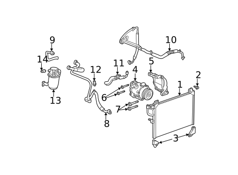 A/C Condenser & Evaporator for 2004 Chevrolet Trailblazer EXT #0