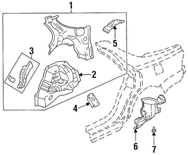 64750SW5300ZZ - Body: Pkg Tray Support for Acura Image