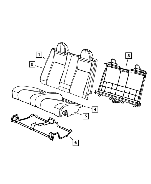Rear Seats - Second Row for 2011 Chrysler 200 #4