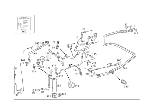 Refrigerant Line Arrangement for 2003 Mercedes-Benz S55 AMG #0