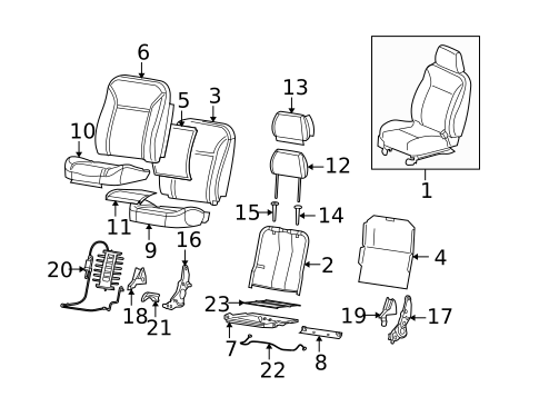 Front Seat Components for 2006 Isuzu i-350 #1