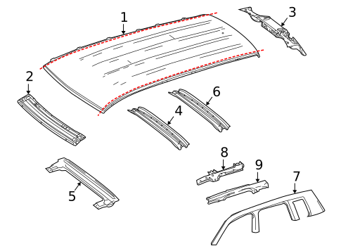 Roof & Components for 2014 Mercedes-Benz GLK350 #0