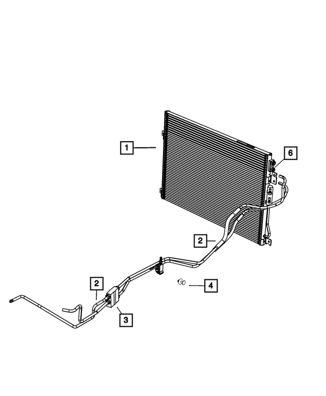 68249708AC - Cooling: Oil Cooler Pressure And Return Hose And Tube for Mopar Image