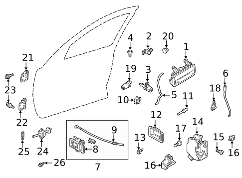 Lock & Hardware for 2005 Land Rover Freelander #0