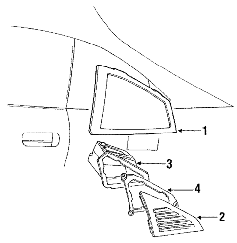 Glass & Hardware for 1991 Toyota MR2 #0