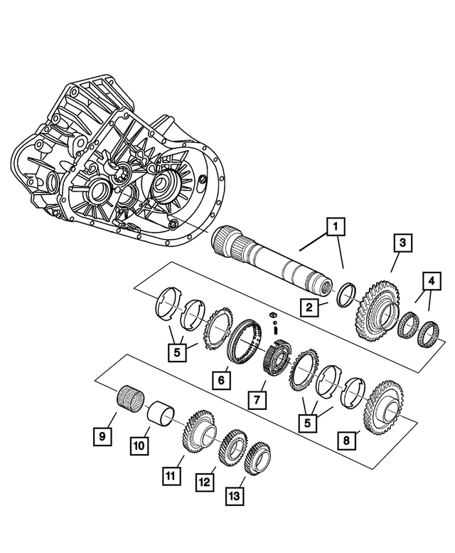 5086061AA - Getrag Manual Transaxle 5 Speed: Intermediate Shaft for Mopar Image
