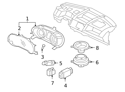 Cluster & Switches for 2007 Mitsubishi Outlander #0