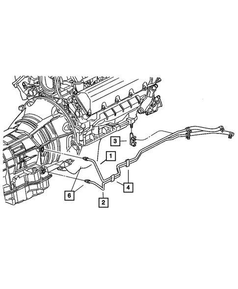 Lines, Transmission Oil Cooler for 2007 Dodge Dakota #0