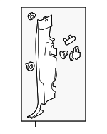 25833154 - Body: Body C-Pillar Trim Panel for Chevrolet: Silverado 1500, Silverado 2500 HD, Silverado 3500 HD | GMC: Sierra 1500, Sierra 2500 HD, Sierra 3500 HD Image