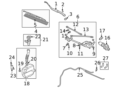 Wiper & Washer Components for 2003 Acura CL #0