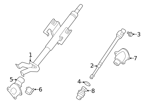 Steering Column Assembly for 2000 Mazda Miata #0