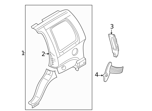 Quarter Panel & Components for 2005 Dodge Durango #0