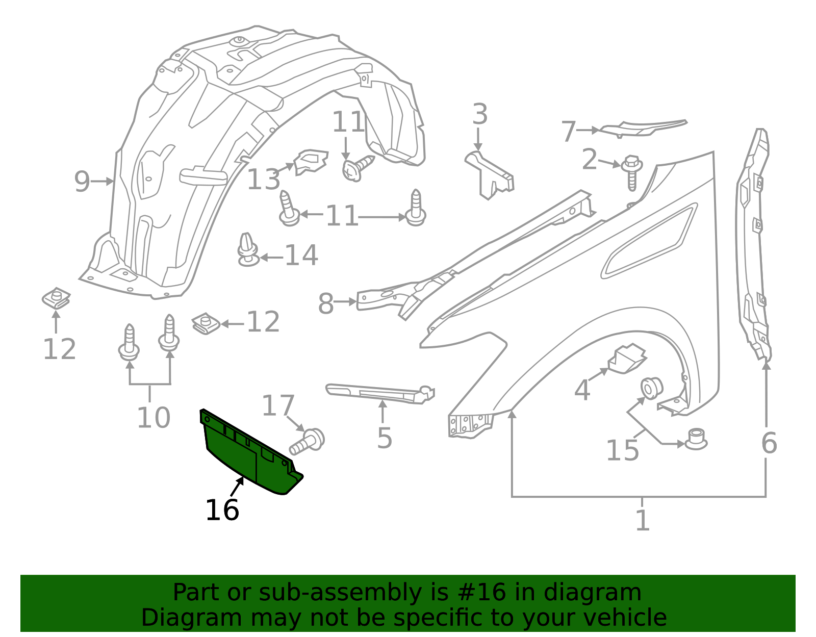 2017-2024 Nissan Armada Protector - Driver's Side (LH) 63865-5ZA0A