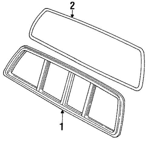 Glass & Hardware - Back for 1988 Dodge Dakota #1