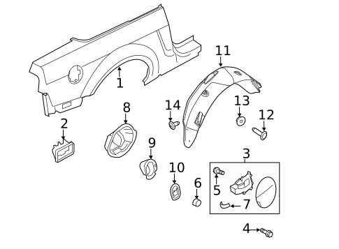 Quarter Panel & Components for 2013 Ford Mustang #0
