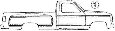 Stripe Tape for 1987 Ford F-350 #1